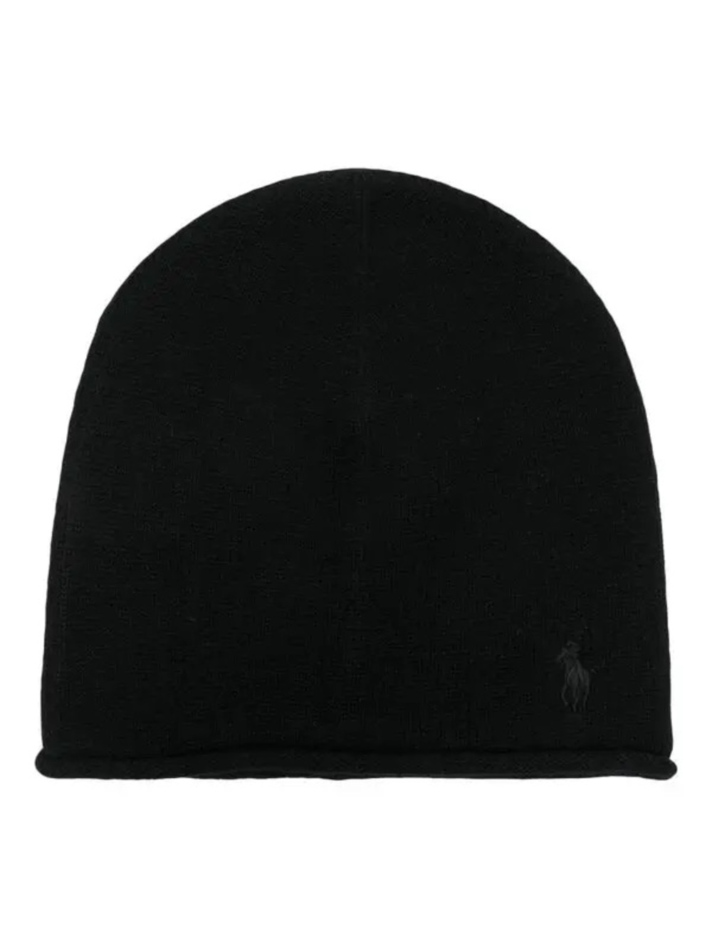 Polo Ralph Lauren Black Knit Beanie wool and cashmere O/S
